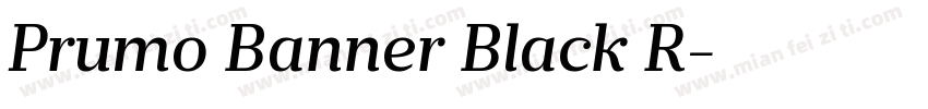 Prumo Banner Black R字体转换